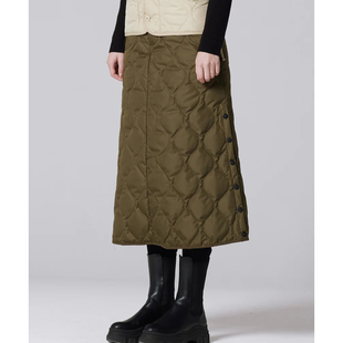 东京胖黄瓜日本代购 TAION 侧扣羽绒半身裙 W150SKBML-1LO