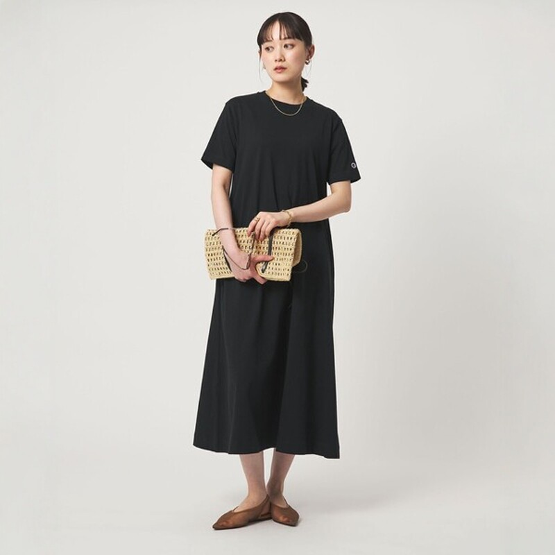 东京胖黄瓜日本代购 CHAMPION 短袖喇叭T恤裙 0006