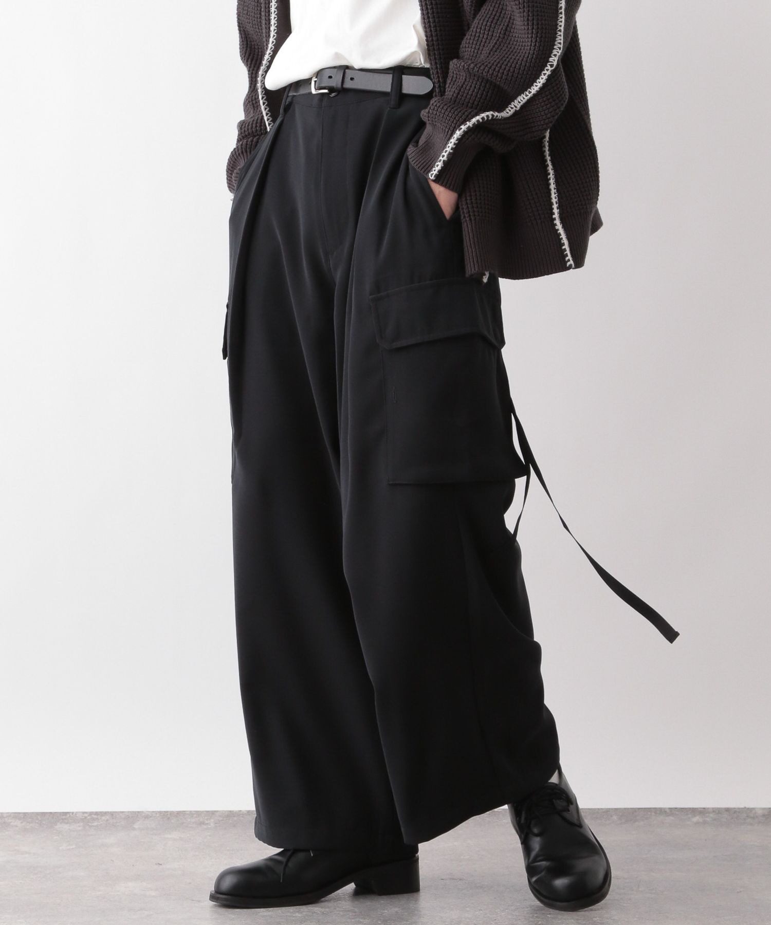 【5折】东京胖黄瓜日本代购 rageblue 宽松阔腿工装裤 971146