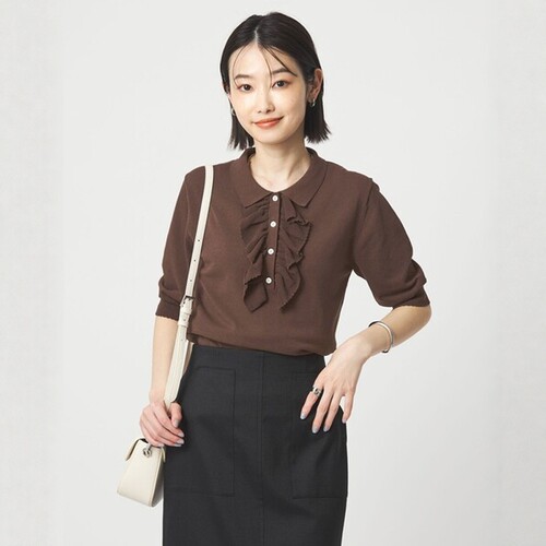 日本代购 green label relaxing 女款 短袖针织POLO衫 0017