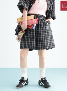 东京胖黄瓜日本代购 POLO BCS / RAGEBLUE 女款 格纹短裤 669432