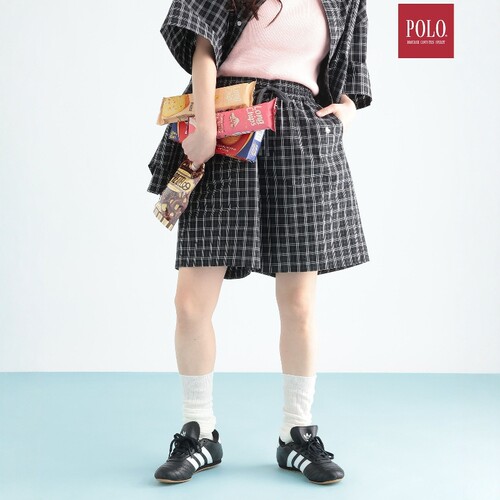 东京胖黄瓜日本代购 POLO BCS / RAGEBLUE 女款 格纹短裤 669432