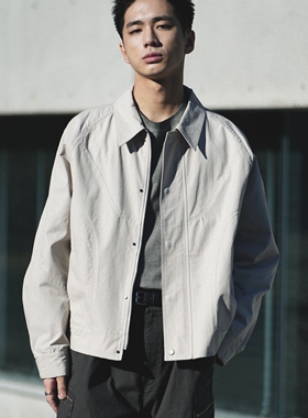 日本代购 WYM LIDNM 弧形缝线束腰夹克 WYjk1145