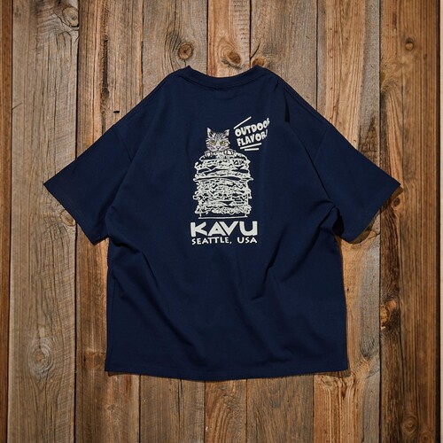 26春夏 KAVU x FREAK'S STORE / Burger Cat 印花T恤 男款 0260