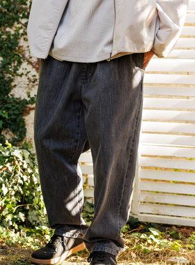 【7折】东京胖黄瓜日本代购 niko and... 宽锥形牛仔裤 253971