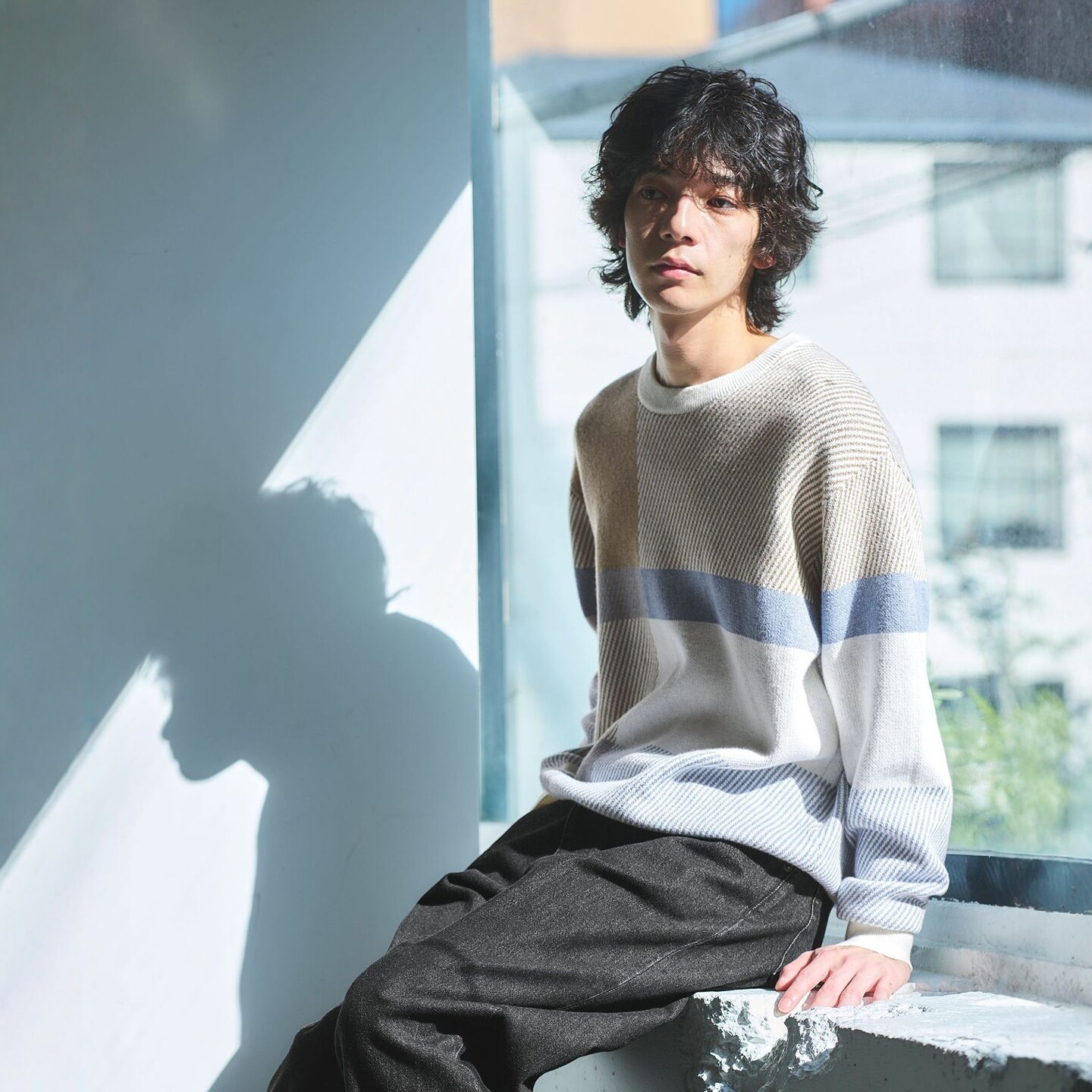 【VIP限时6折】green label relaxing 撞色提花套头针织衫 0003