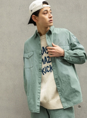 东京胖黄瓜日本代购 niko and... 染色工装衬衫 292422