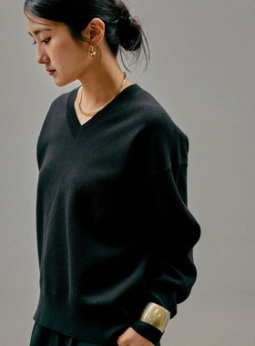 【VIP限时6折】日本代购 GLOBAL WORK 女款 V领套头针织衫 571342