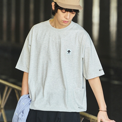 26春夏 Columbia x FREAK'S STORE 侧口袋机能宽松T恤 男款 0080
