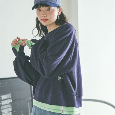 东京胖黄瓜日本代购 niko and... 假两件套头卫衣 634812