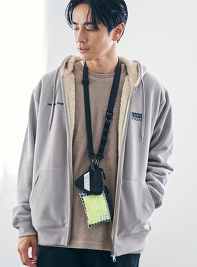 日本代购 DISCUS / coen 抓绒刺绣连帽开衫卫衣 0046