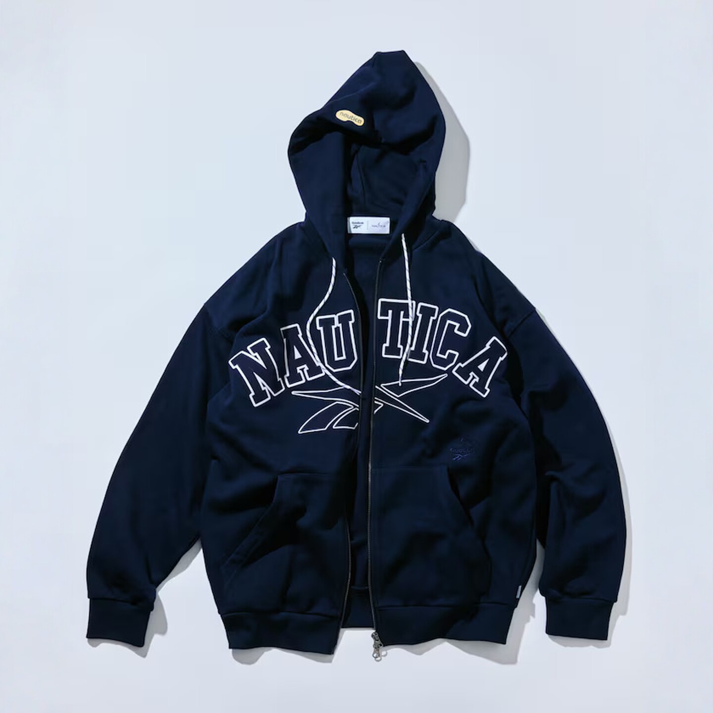 Reebok x NAUTICA 重磅刺绣宽松拉链帽衫 男款 0016