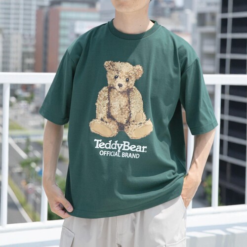 日本代购 ITEMS Teddy Bear 印花圆领短袖T恤 ITA5-11C052