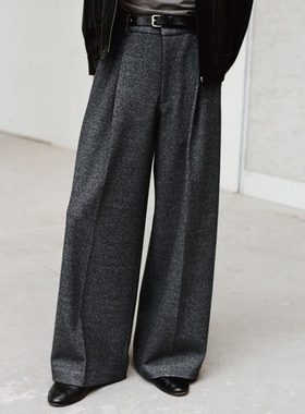 东京胖黄瓜日本代购 WYM LIDNM 双褶宽松休闲裤 WYpt1573