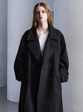 东京胖黄瓜日本代购  CLEL 羊毛混纺翻领切斯特大衣 CLEco864