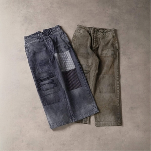 6010 做旧宽松阔腿牛仔裤 日本代购 J.S.Homestead