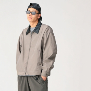 BEAMS 男款 复古短款 夹克 4091 皮领工装 26春夏