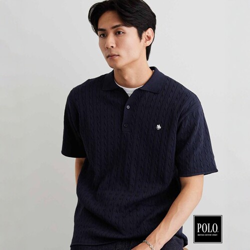 日本代购 THE SHOP TK / POLO BCS 罗纹针织P0LO衫 616-17300