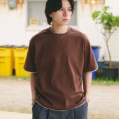 5折 层次边圆领短袖 日本代购 Adoon plain T恤 575645