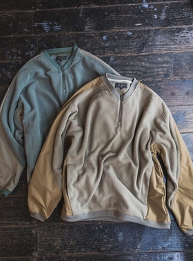 BEAMS PLUS 半拉链抽绳军事抓绒套衫 男款 0235