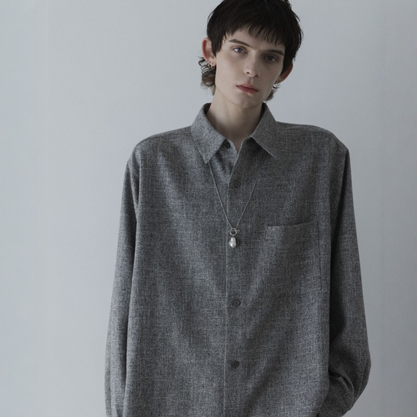 东京胖黄瓜日本代购  remer 宽松基础款翻领衬衫 RR00000062