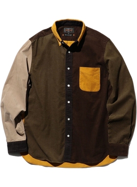 【7折】日产 BEAMS PLUS 美式灯芯绒拼接衬衫 男款 1679