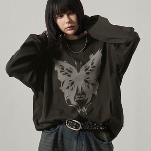 东京胖黄瓜日本代购 Alfred Alex 男女款 印花长袖T恤 AAsc1371