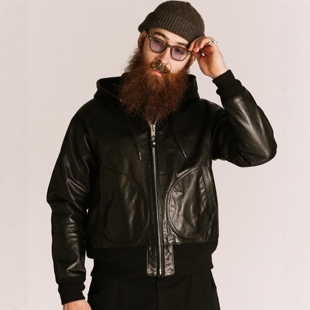 25秋冬 SCHOTT / LEATHER HOOED 纯牛皮连帽皮衣 男款