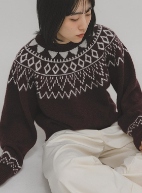 【8折】 东京胖黄瓜 KBF 北欧圆领针织衫 KBA7-22J410