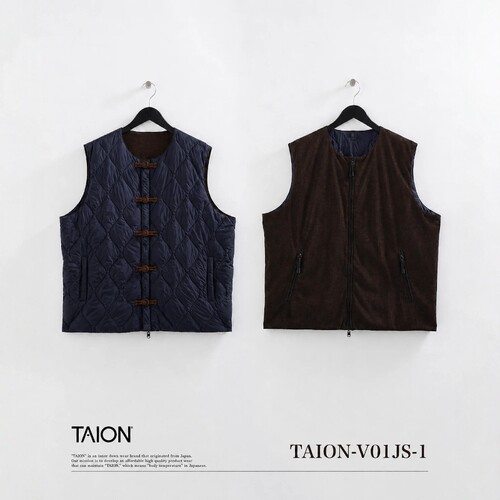东京胖黄瓜日本代购 TAION 男女款800FP两面穿羽绒马甲 V01JS-1