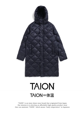 东京胖黄瓜日本代购 TAION 男女款 800FLP长款连帽羽绒服 106COCI