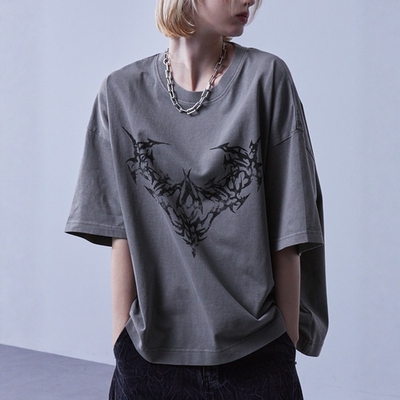 日本代购 EMMA CLOTHES / Loose 复古印花短袖T恤 LOsc1313