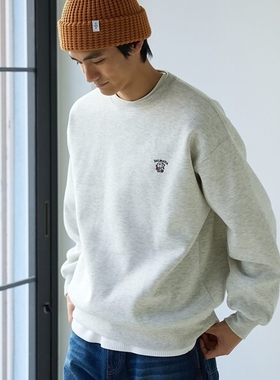 东京胖黄瓜日本代购 coen 狗狗刺绣圆领套头卫衣 0014