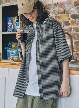 【3折】日本代购 MONO-MART LADY'S 刺绣短袖衬衫 LDsh1490