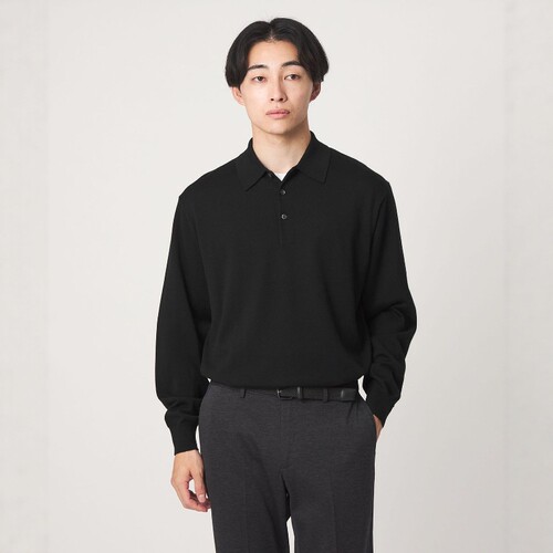 日本代购 green label relaxing 纯羊毛POLO领针织衫 0004