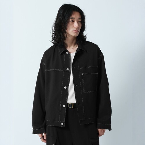 【8折】东京胖黄瓜日本代购 RAGEBLUE 线纹夹克外套 635257