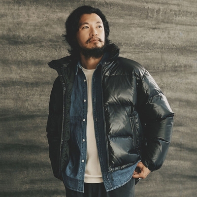 【VIP限时7折】B:MING by BEAMS 光泽缎面尼龙立领羽绒服 0509