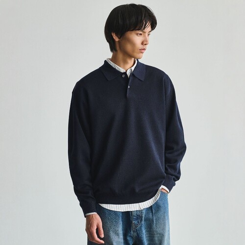 东京胖黄瓜日本代购 green label relaxing POLO领针织衫 0018