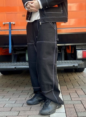 【7折】UNIVERSAL OVERAL x BEAMS 宽松双膝牛仔裤 男款 1584