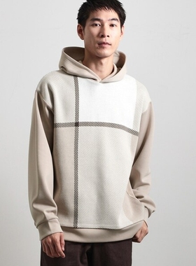 日本代购 THE SHOP TK 格纹连帽卫衣 616-34102