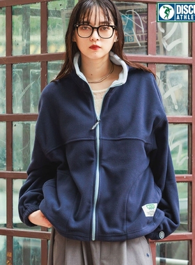 日本代购 RAGEBLUE / DISCUS 女款 拉链立领绒衣 499316