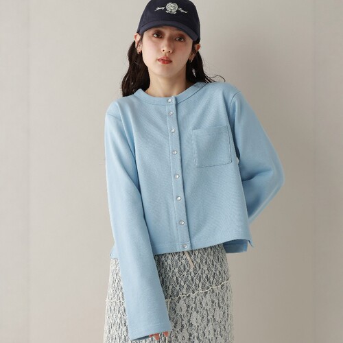 【5折】日本代购 RAGEBLUE 女款 圆领开衫夹克 640417