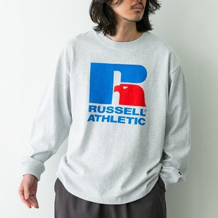 日本代购 Russell Athletic 印花长袖T恤 LA26130-1013201