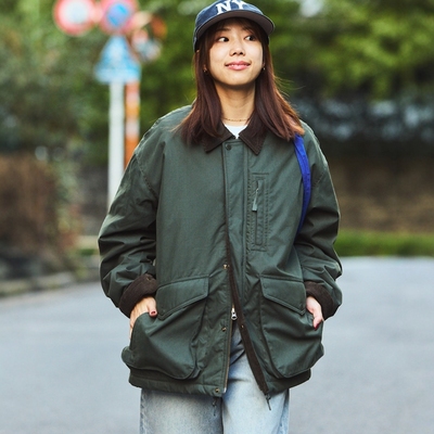 【7折】FREAK'S STORE 灯芯绒领棉尼龙防水夹克 男款1942