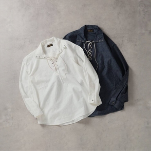 26春夏 J.S.Homestead 棉麻系带衬衫 男款 6040