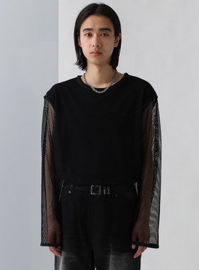 东京胖黄瓜日本代购 HARE 宽松网眼剪裁T恤 328498