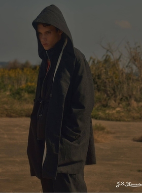 东京胖黄瓜日本代购 J.S.Homestead 长款连帽夹克外套 6000