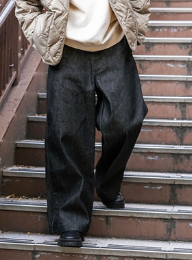 东京胖黄瓜日本代购 niko and... 硬质宽牛仔裤 641470