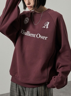 东京胖黄瓜日本代购 Alfred Alex 男女款 刺绣套头卫衣 AAls627