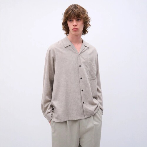 26秋冬 日产 ATON / COTTON YAK VIERA | OPEN COLLAR 开放领衬衫